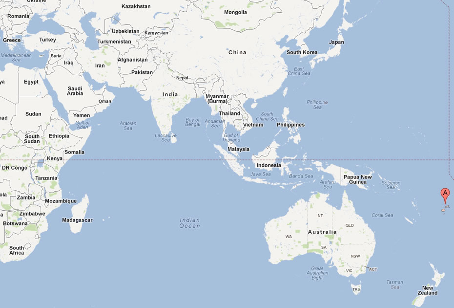 carte du fidji Ile monde